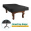 Modèle S/L Housse de table de billard noire Poids : 500-600 g 6