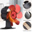 Ventilatore per stufa a 6 pale 17x9x15,2 cm nero/rosso 4