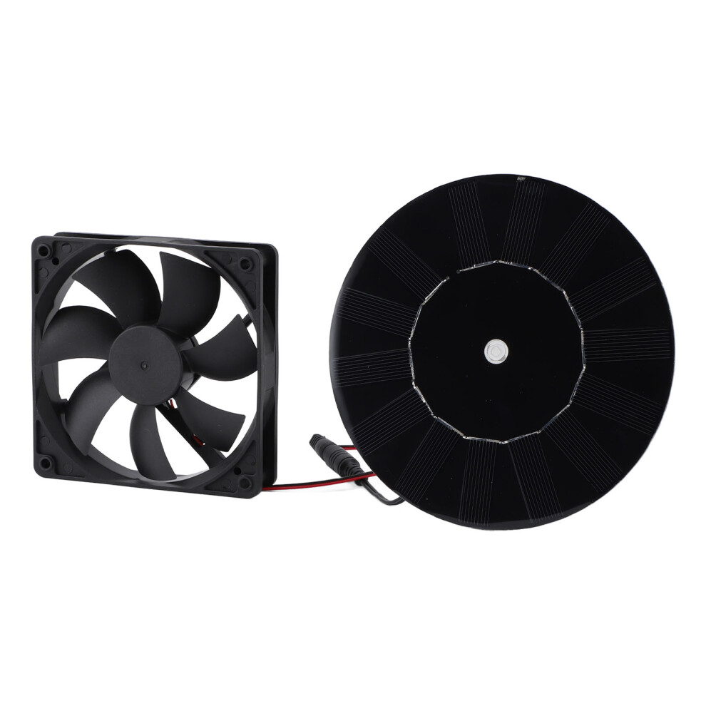 10W Solar Exhaust Fan Kit, 16Cm Monocrystalline Panel For Toilet & Pet House 4961334145996