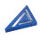 Escuadra para cerchas Regla triangular de aluminio azul 7
