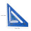Escuadra para cerchas Regla triangular de aluminio azul 8
