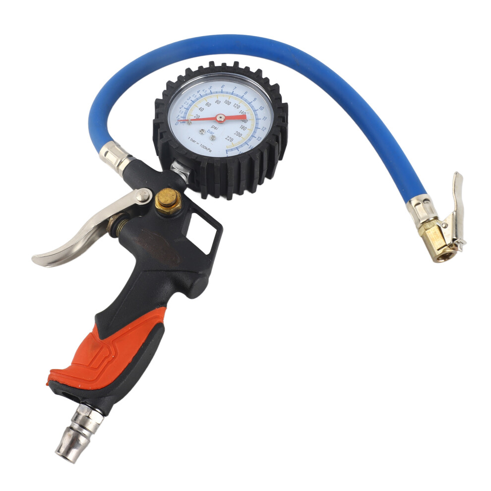 Mechanical Tire Inflator With Pressure Gauge 0-15Bar, Copper Nozzle 4041334147845