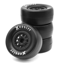 Ruote RC in gomma a esagono da 12 mm, 4 pezzi, 105x45 mm, nere