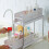 Versatile 2-Tier Rolling Storage Cart for Home Kitchen Bathroom (Plastic & Metal) 5
