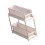 Versatile 2-Tier Rolling Storage Cart for Home Kitchen Bathroom (Plastic & Metal) 12