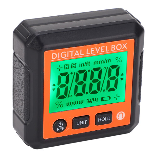 orange digitaler Level-Box-Magnet 0.01 4x90 2xAAA