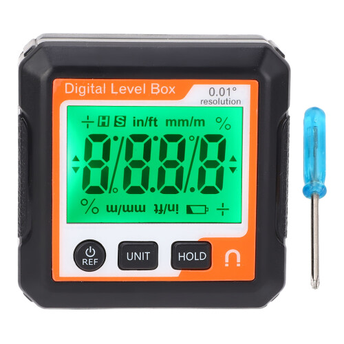 Digitale Levelbox-Magnet Orange/Weiß 4x90 0,01 2