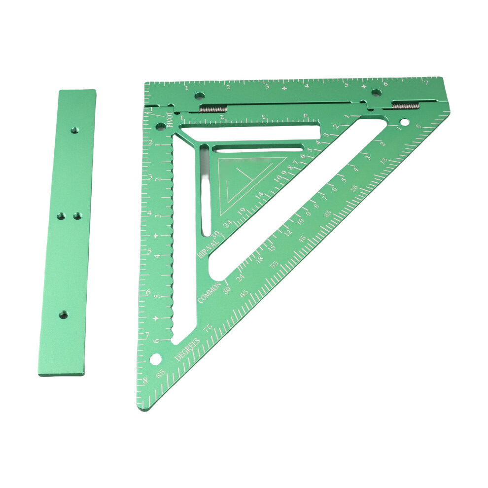 Innovative Green Rafter Square Tool With Jig Block For Carpentry 7691334156360