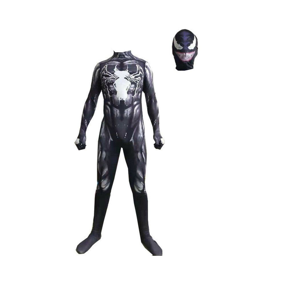 (110)Déguisement Cosplay Enfant Adulte Venom Garçon Robe Fantaisie