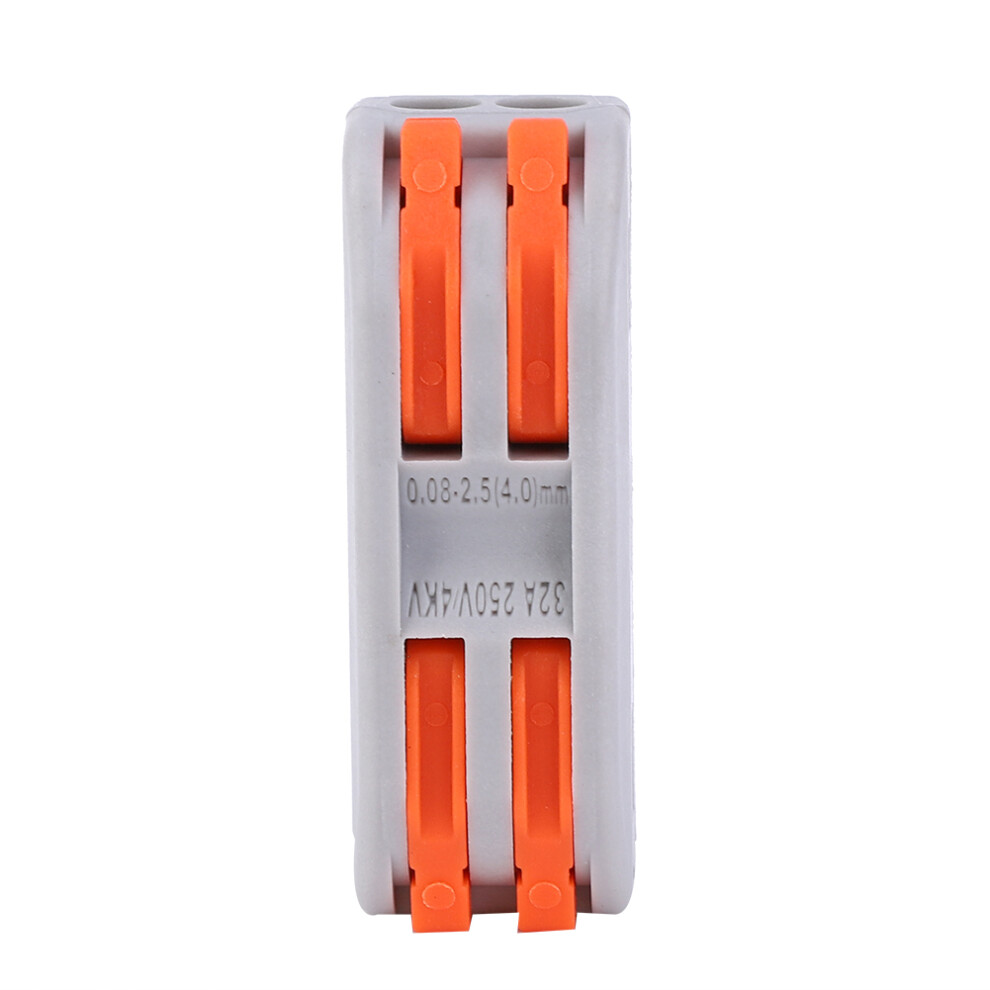 28Pcs Wiring Connector Pack 2-Position Orange Nylon Flame Retardant 11-28Awg 4221334158083