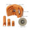 Ensemble d'affûteurs de mèches de perceuse, 10 pièces, 2-16 mm, orange 9