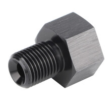 Precision 1/8in NPT to M10x1.0 Black Oil Pressure Gauge Adapter