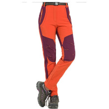 (Orange-Women, M) Womens Mens Warm Outdoor Hiking Ski Pants Fleece Trousers Waterproof Windproof