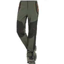 (Green-Men, M) Womens Mens Warm Outdoor Hiking Ski Pants Fleece Trousers Waterproof Windproof