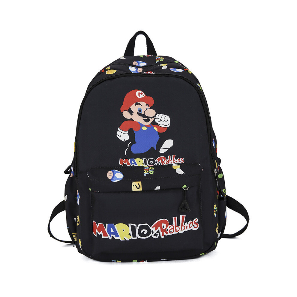 (Mario) Stitch Mario Batman Backpack Oxford School Bag Handbag Student Kids Gift