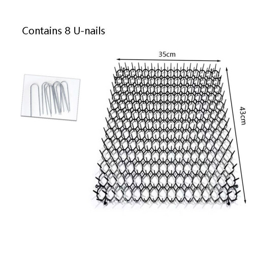 (35x43cm) Garden Cat Dogs Repellent Mat With Prickle Strips Keep Away Spike Safe Plastic