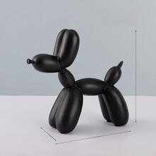 (Black) Balloon Contemporary Dog Resin Statue For Living Room Bar Table Decorations