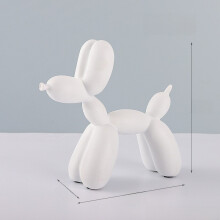 (White) Balloon Contemporary Dog Resin Statue For Living Room Bar Table Decorations