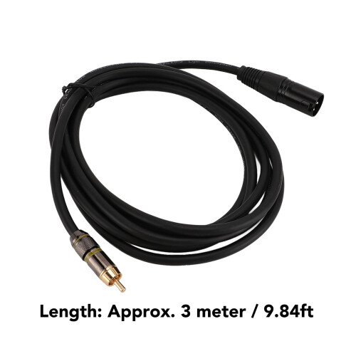 Cable macho a XLR macho 22AWG OFC dorado 9.84ft 1