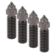 4 Stück Extruderdüsen für CR K1, gehärteter Stahl, glättend, langlebig, verstopfungsresistent, 3D-Druckerdüsen 0,4 mm