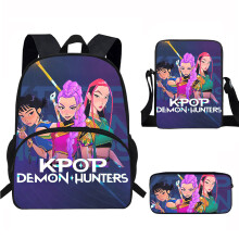 (Style 4) Hunters Kpop Demon Child School Backpack Set Breathable Students Primary Fabric