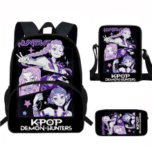 (Style 3) Hunters Kpop Demon Child School Backpack Set Breathable Students Primary Fabric