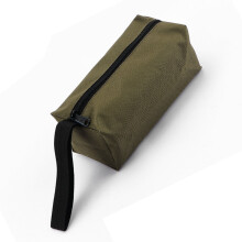 Mehrzwecktasche aus Oxford-Stoff mit Reißverschluss, breiter Öffnung, tragbare Werkzeugtasche zur Aufbewahrung, grün