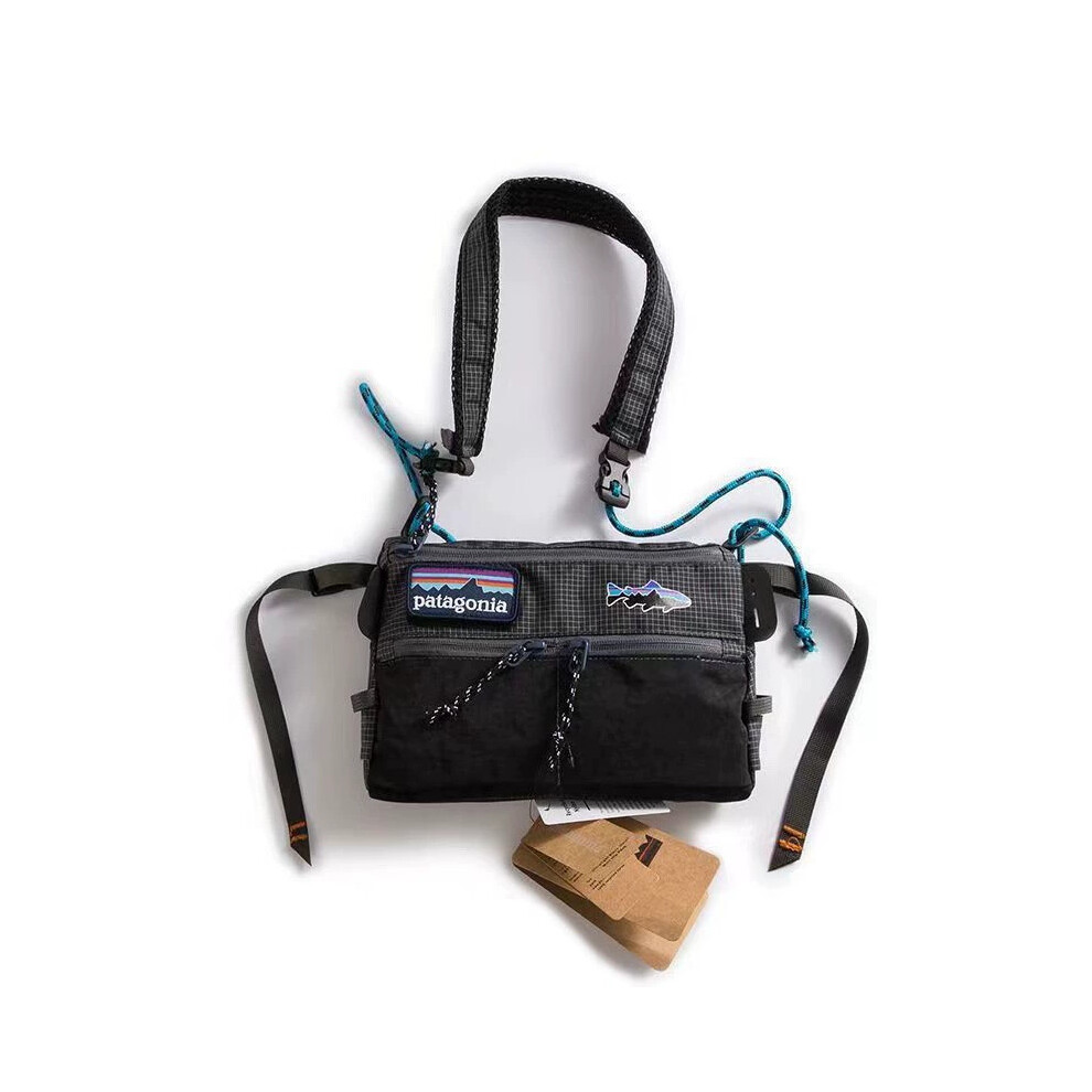 (Black) Bag Patagonia Zipper Unique Crossbody Travel Shoulder Messenger Satchel Durable Black