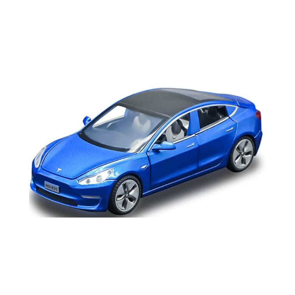 (Blue) Tesla Model3 132 Alloy Model Diecasting Toy Pull Back Car Gift Day Childrens-image-OPC-PJCRKFC-NEW