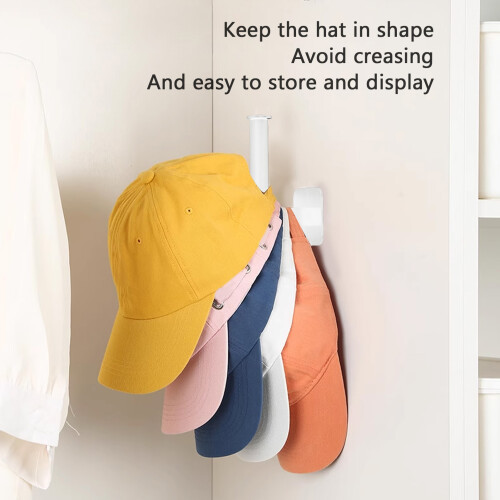 2 pezzi portacappelli retrattile 15-20 cappelli forma a L bianco 2