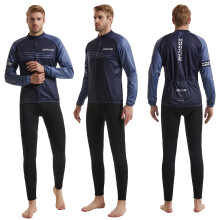 Men's Mountain Bike Set Ebriche Long Sleeve Warm Jersey with Padded Bib Pants