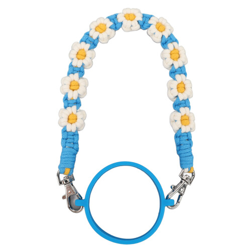 Blauer Silikon-Wasserflaschen-Griff mit Blumen-Schlaufe 2