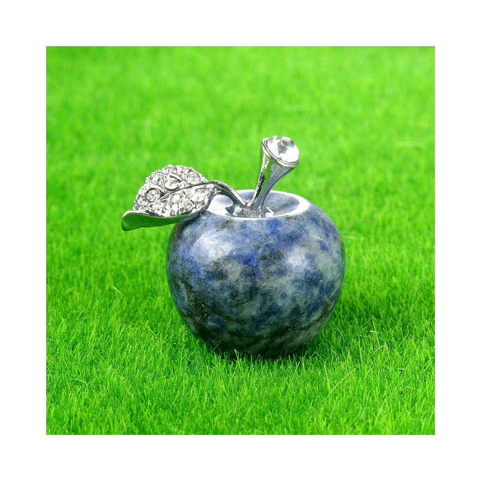 (Blue Dot Jade) White Purple Pink Crystal Obsidian Agate Apple Mini Ornament Christmas Decor-image-OPC-PJCRMV6-NEW