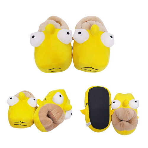 Simpson 3D Plüsch Hausschuhe Haus Winter Plüsch Weich Stofftier Indoor Warm Geschenk Schuhe 1