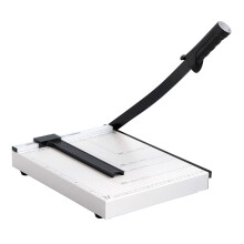 Papierschneider A4 Paper Cutter With Metal Base, Guillotine Trimmer, Wood Construction, For Photos And Paper
