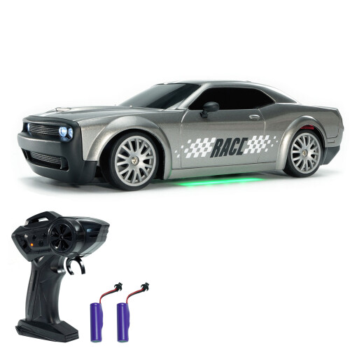 Voiture télécommandée drift 500 mAh 21x9x6,5 cm argent 2