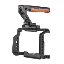 Aluminum Camera Cage with Top Handle for Sony A6700, Black