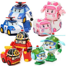 4 Stck. Robocar Poli Ambe Roy Helly Roboter Transformers Spielzeug Kinder pädagogische Geschenke