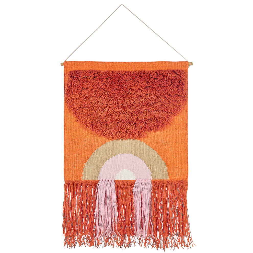 Fabric Wall Hanging KAMALIA Cotton 112 cm Orange