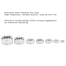 360pcs Precision Thread Stainless Steel Hex Nuts UNC with Case