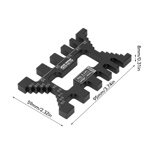 Dovetail-Jig-Messschieber Schwarz metrisch/imperial 1
