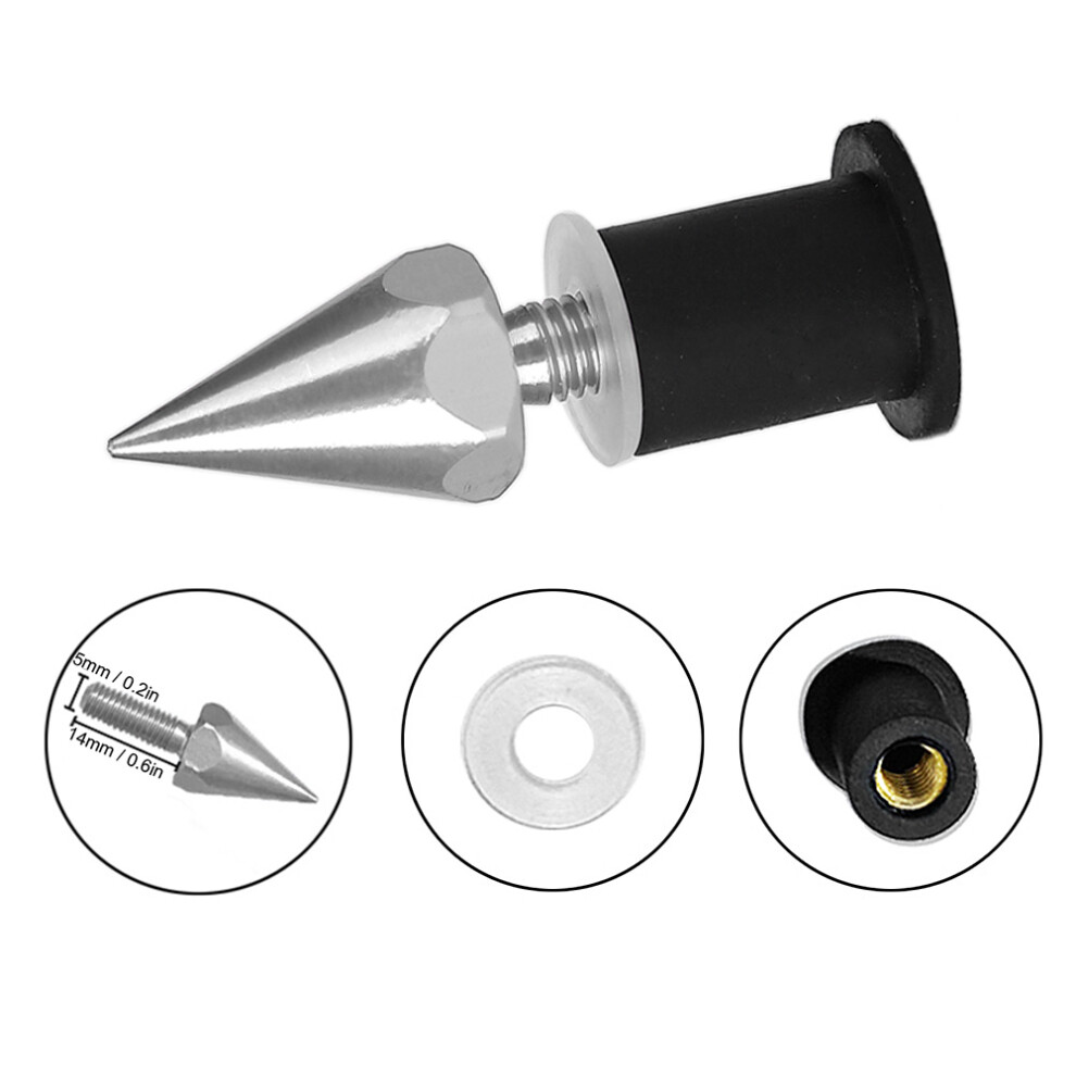 M5 Windshield Spike Bolts Set Cnc Aluminum Alloy For Motorcycle Silver 7661334189651