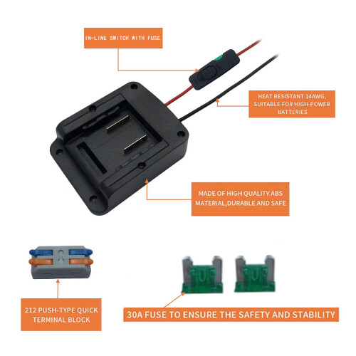 Adattatore batteria 18V ABS 30A, Power X Change Serie 2