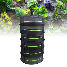 Stendino per essiccare erbe, verde fluorescente, copertura con cerniera, 6 strati, rete in mesh impermeabile