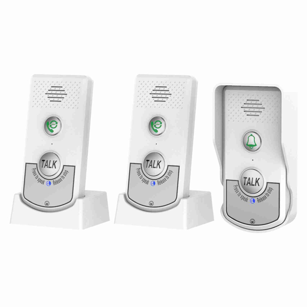 Wireless Rechargeable Doorbell Intercom, Ip54, 1000M, 3 Volume Levels, White 4231334191188