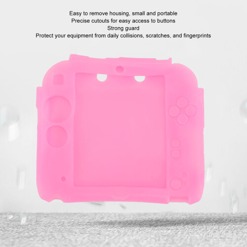 pinkfarbene 2DS-Controller-Hülle mit Displayschutzfolien 2