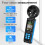 Anemómetro digital negro 252x84x33mm 3xAAA LCD 8