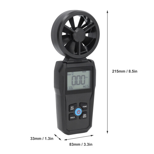 Digitales Anemometer 215x83x33mm LCD 3x AAA-Batterien 1