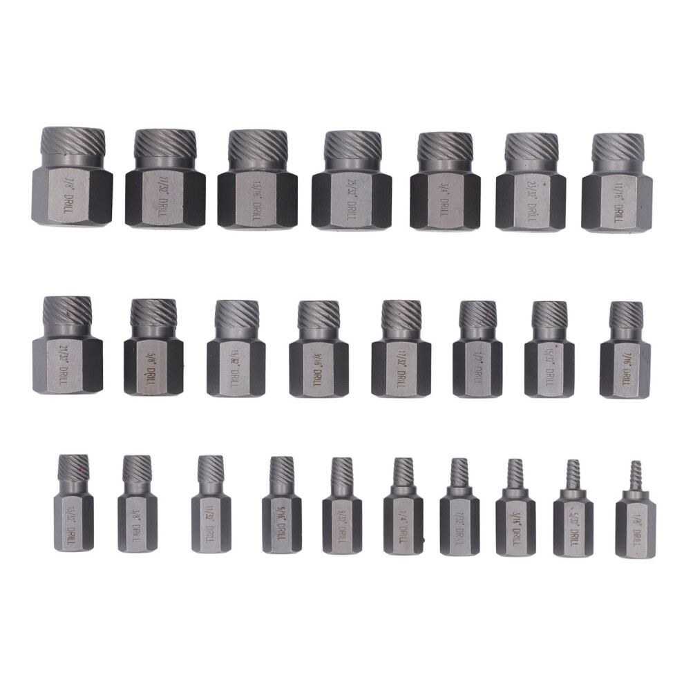 25Pcs Damaged Screw Extractor Set, Chrome Molybdenum Steel Bolt Remover 9451334195688