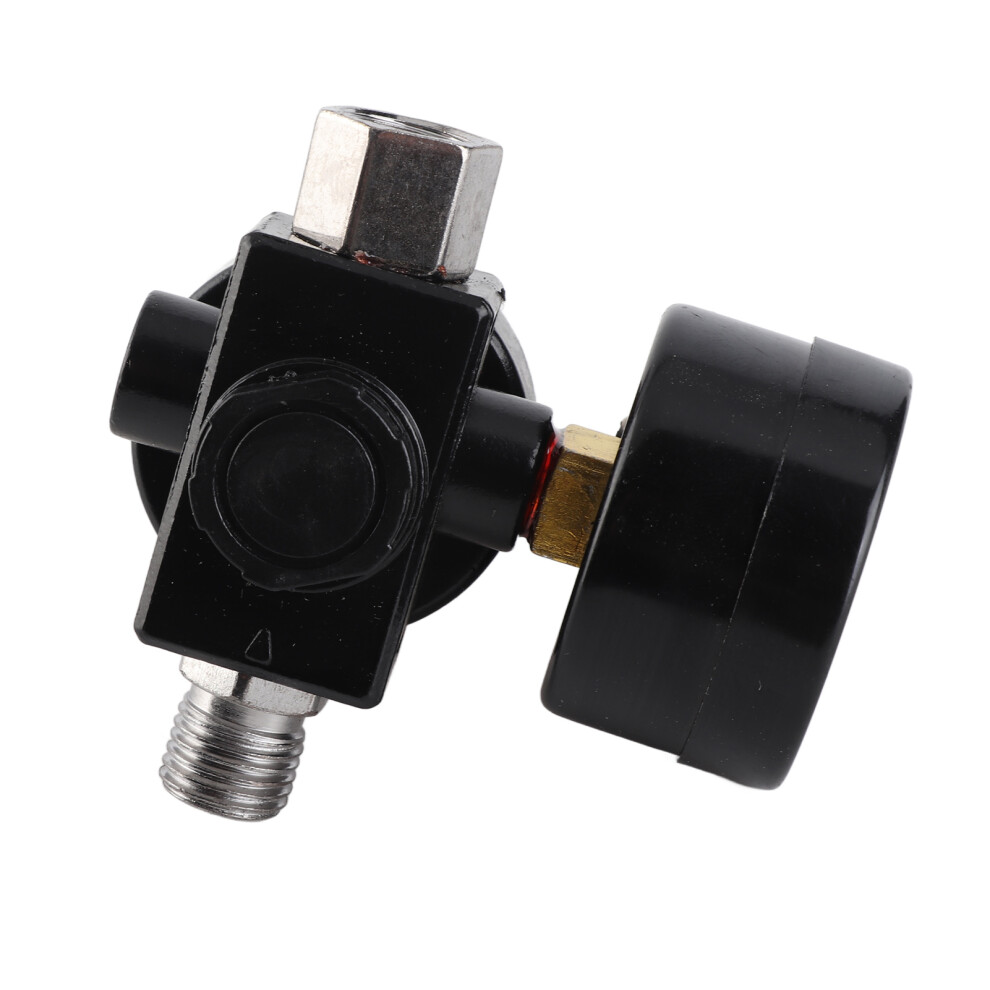 Adjustable Hvlp 1/4In Inline Air Pressure Regulator With Gauge 8701334195845